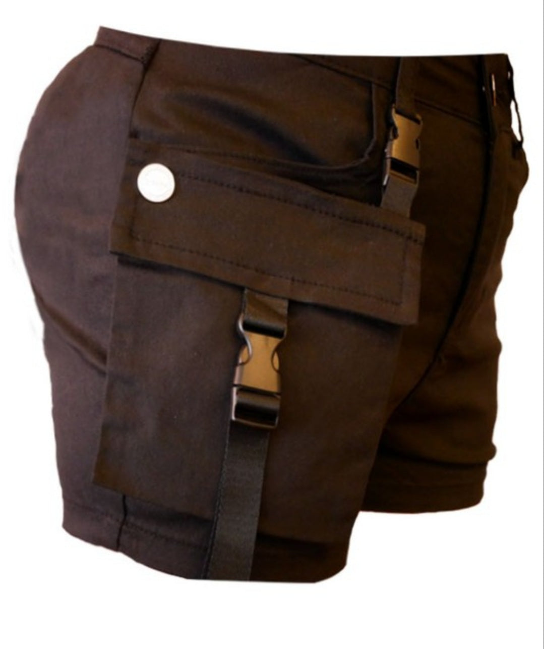 Women's Solid Cargo Utility Shorts