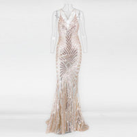 Women's Elegant Sequined Mermaid Dress - Lookeble