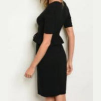 Black Pelpum Dress - Lookeble