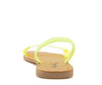 Women's Neon Yellow Slip On Jelly Shoes - Lookeble