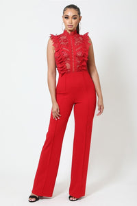 Women's Crochet Detail Jumpsuit