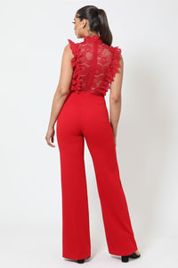 Women's Crochet Detail Jumpsuit